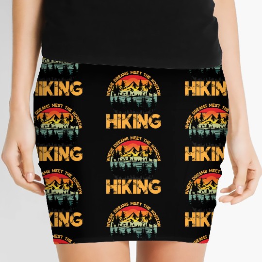 Where Dreams Meet The Horizon Hiking Summer Design Women's Mini Skirts