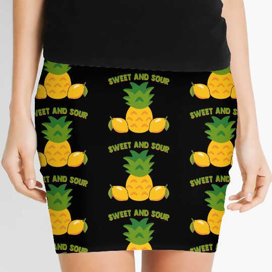 Pineapple And Lemon Vibes For Sweet And Sour Women's Mini Skirts