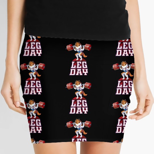 Leg Day Sheltie Weight Lifting Squat Gym Women's Mini Skirts