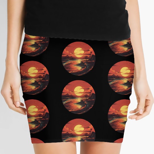 Desert Surf Adventure Women's Mini Skirts