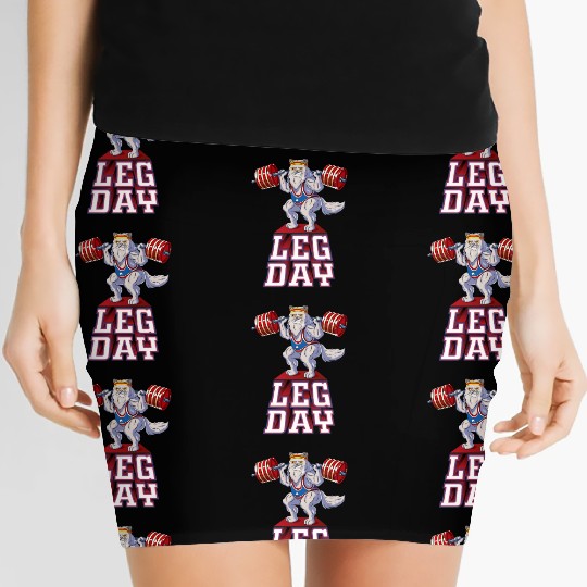 Leg Day Persian Weight Lifting Squat Gym Women's Mini Skirts