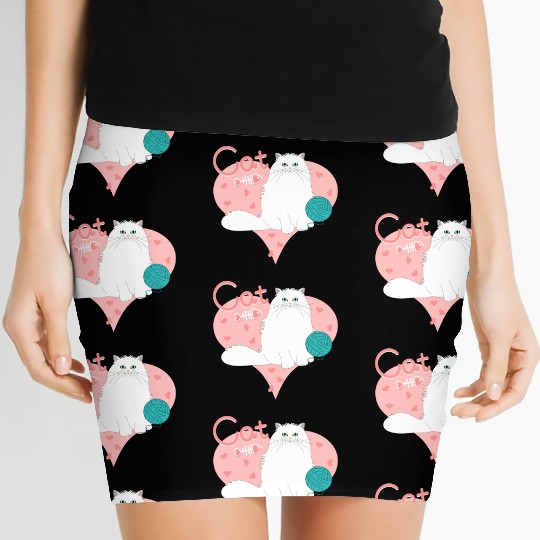 Love Persian Cat Women's Mini Skirts