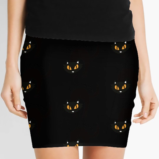 do I look amused? cute cat , funny cat,angry cat Women's Mini Skirts