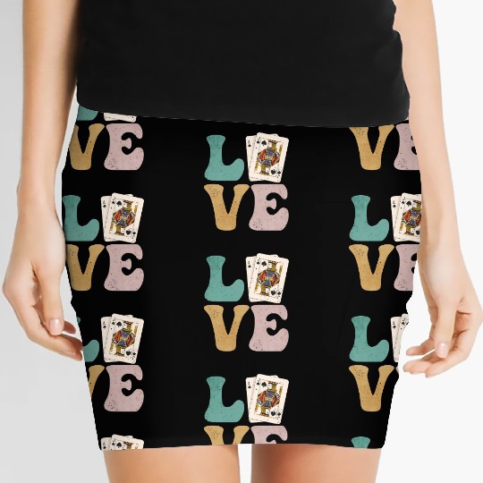 Blackjack Gambling Cards Women's Mini Skirts