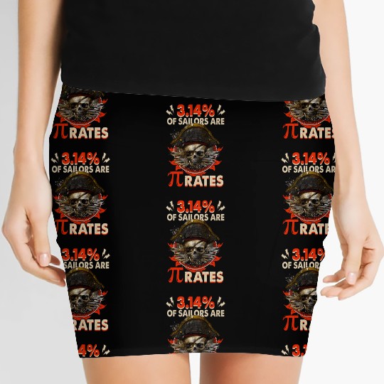 Pi Day Pirate 3 14 Math Geek Teacher Celebrate Women's Mini Skirts