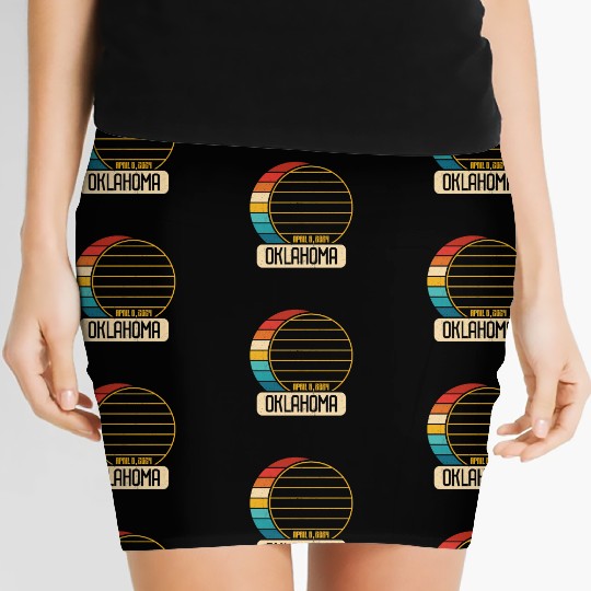 Total Solar Eclipse Oklahoma April 28 2024 Eclipse Women's Mini Skirts