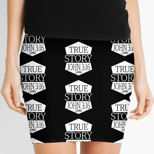 True Story John 3:16 Love Jesus Christian Women's Mini Skirts