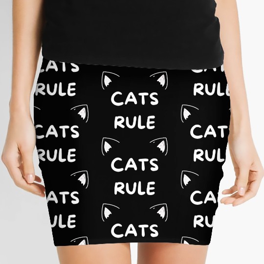 Cats rule, cat lovers Women's Mini Skirts