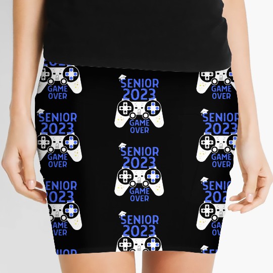 Class Of 2023 Senior Video Game Over School Gamer Women's Mini Skirts