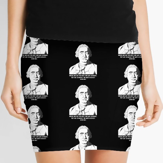 Philosophy Quote eptic David Hume Women's Mini Skirts