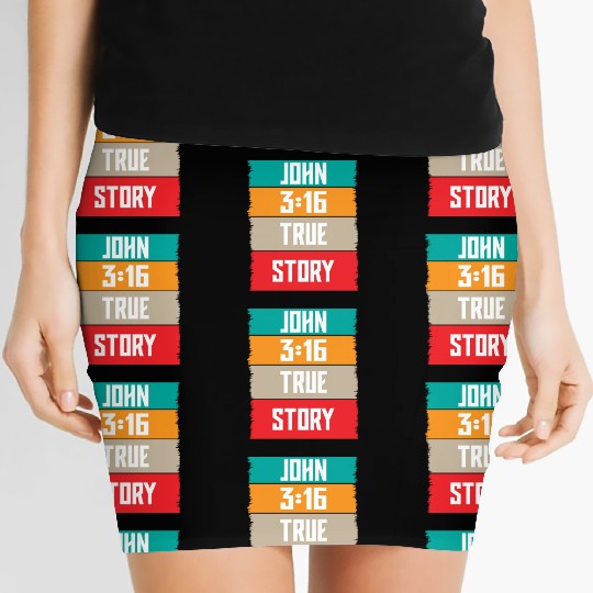 John 3:16 Lve Jesus Christian Christmas Women's Mini Skirts