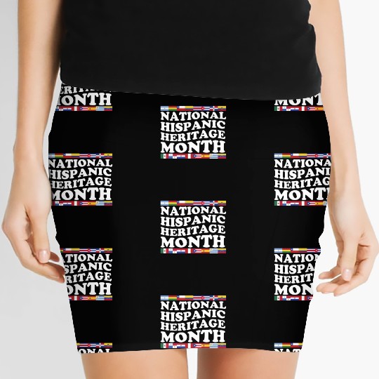 Hispanic Heritage Month National Latino Countries Women's Mini Skirts