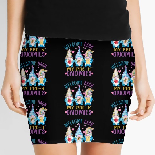 Welcome Back My Pre K Gnomes Back To School Women's Mini Skirts