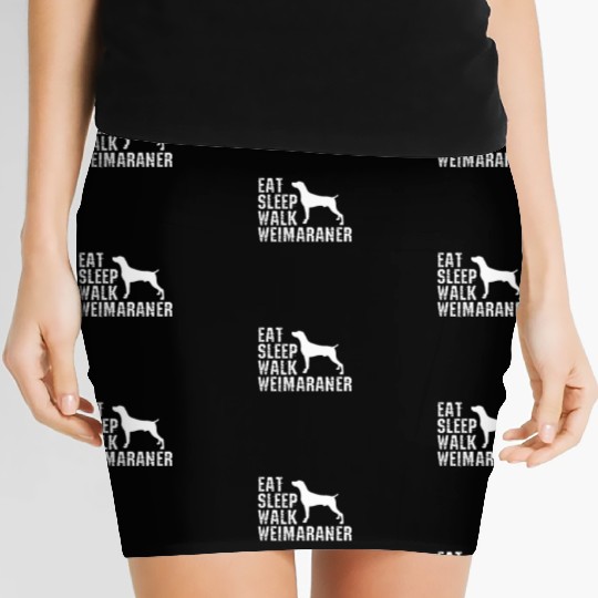 Eat Sleep Walk Weimaraner Women's Mini Skirts