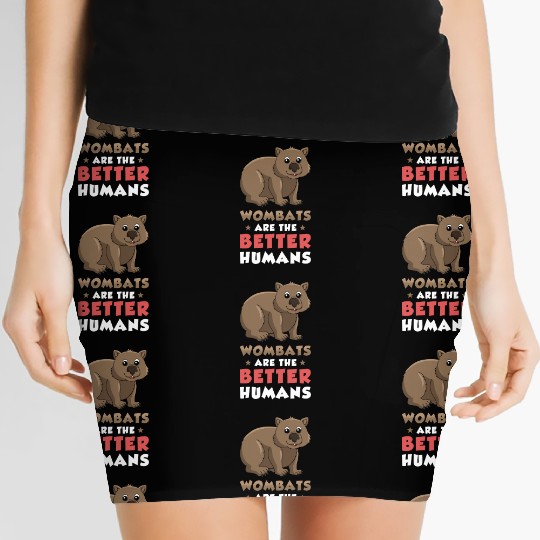 Wombat Australian Animal Lover Women's Mini Skirts