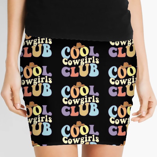 Cool Cowgirls Club Rodeo Southern Girls Crew Love Women's Mini Skirts