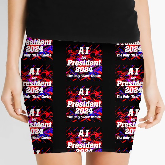 AI for President Women's Mini Skirts