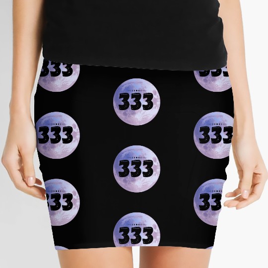 Purple Moon Angel Numbers 333 Women's Mini Skirts
