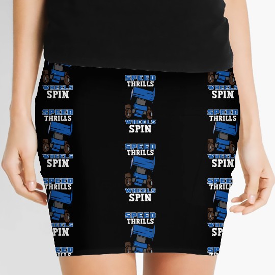 Sprint Car Mom Dirt Track Racing Racing Race Day Women's Mini Skirts