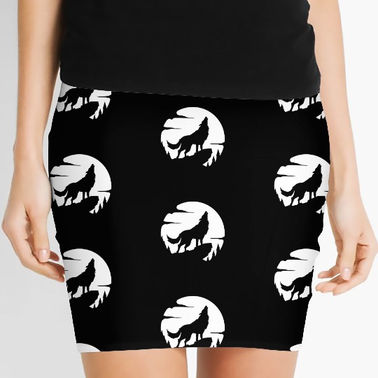 Wolf Howl Wilderness Wildlife Women's Mini Skirts