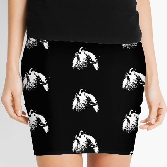Wolf Howl Wilderness Wildlife Women's Mini Skirts
