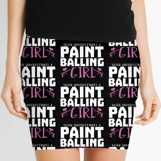 Paintball Girl Paintballer Speedball Camouflage Women's Mini Skirts