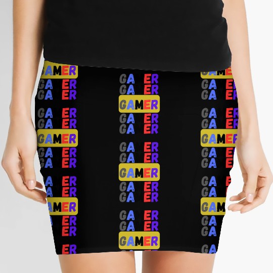 Distressed Retro Gamer Women's Mini Skirts