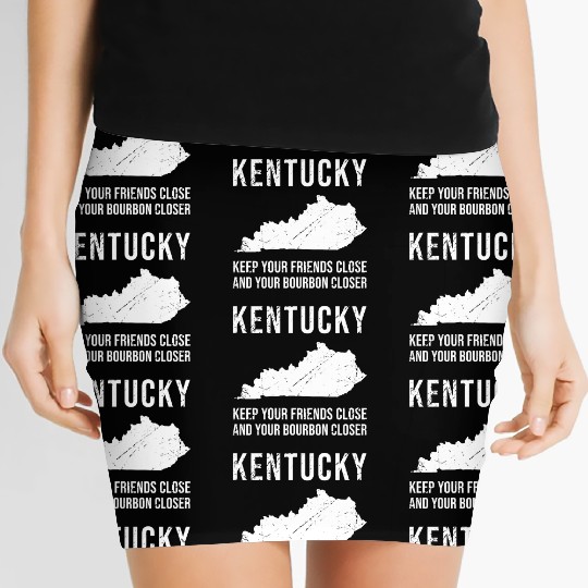 Keep Your Friends Close And Your Bourbon Closer Women's Mini Skirts