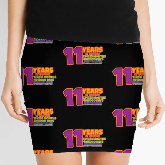 11 Years of Wonder Kid Women's Mini Skirts Birthday