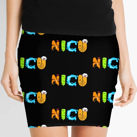 Cute NICU Halloween design Women's Mini Skirts