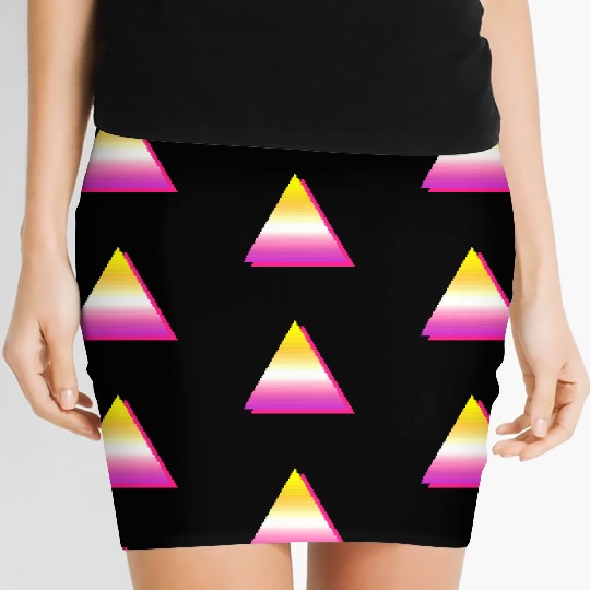 Retro triangle style 80s-90s. Women's Mini Skirts