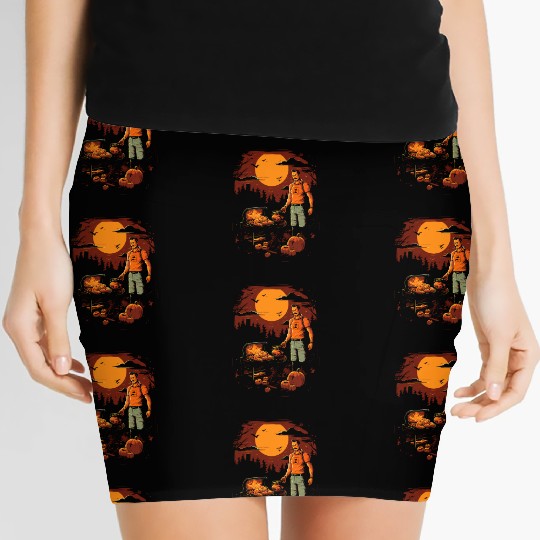 Grillin' & Chillin' Halloween BBQ Cookout Grillin Women's Mini Skirts