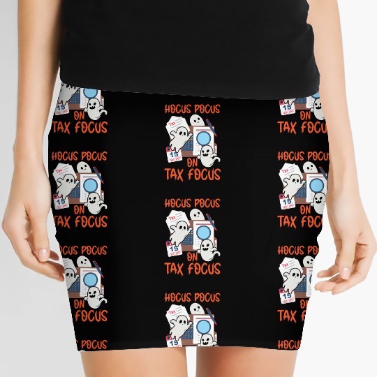 Hocus Focus on Tax Focus Accountant Halloween Women's Mini Skirts