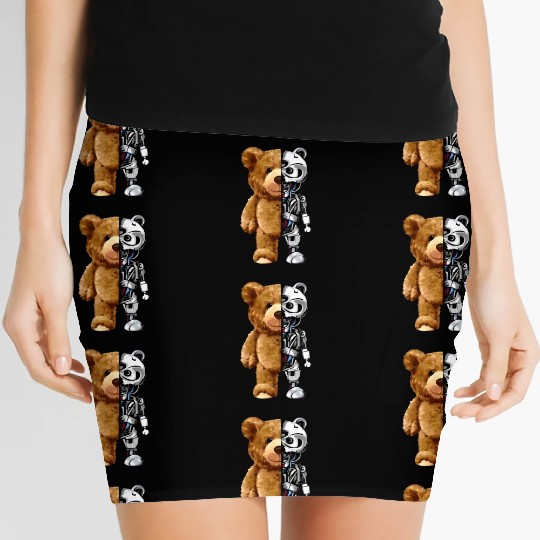 Teddy bear X Robot Women's Mini Skirts