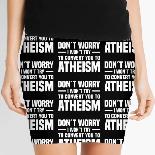 Atheism Skeptics Atheists Atheist Science Women's Mini Skirts