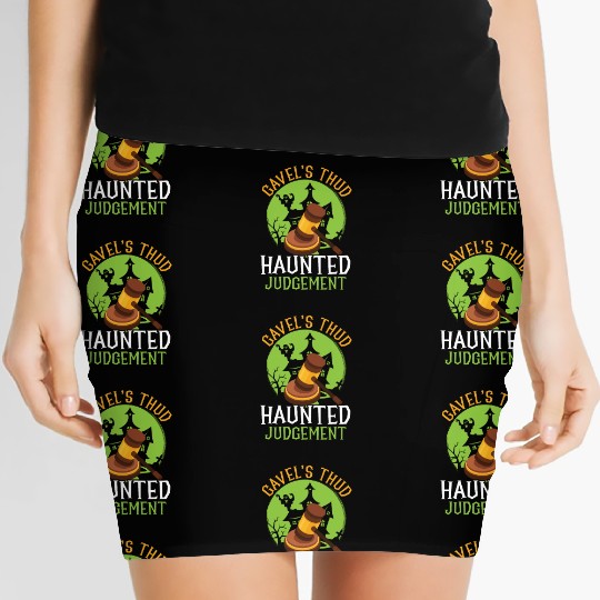 Gavel's Thud Haunted Judgment Lawyer Halloween Women's Mini Skirts