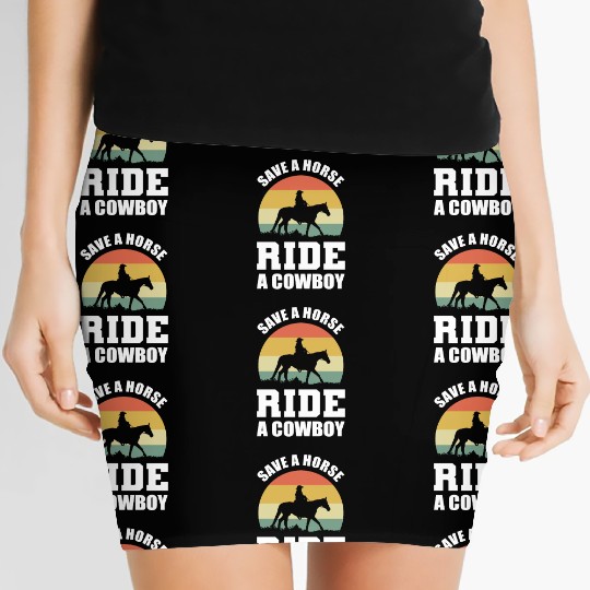 Ride a Cowboy Equestrian Gift Women's Mini Skirts
