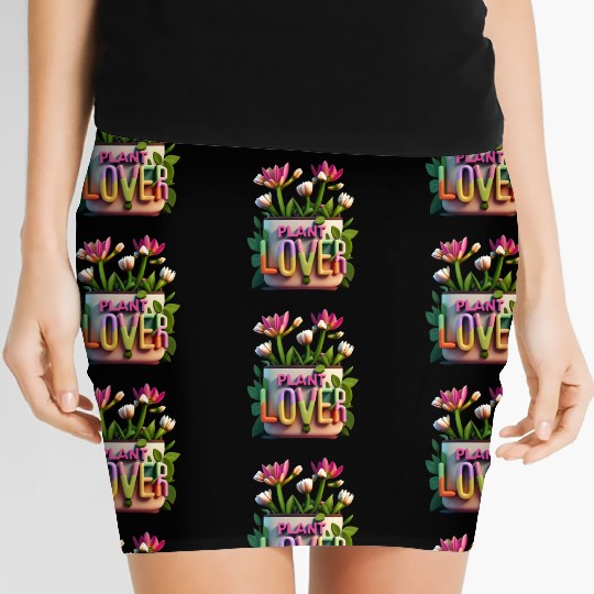 Plant Lover, Flower Lover 3D Aesthetic Design Women's Mini Skirts