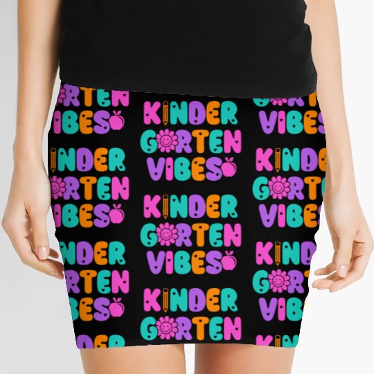 Kindergarten Vibes Kindergarten Teacher Back To Women's Mini Skirts