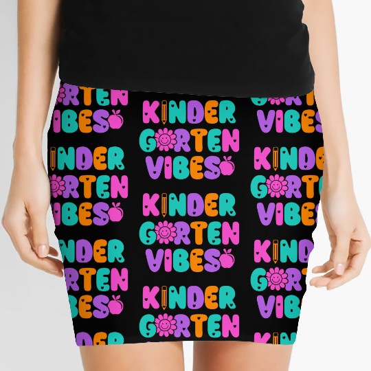 Kindergarten Vibes Kindergarten Teacher Back To Women's Mini Skirts