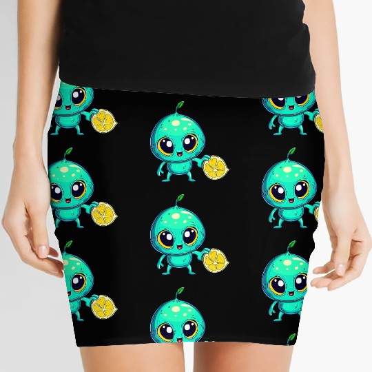Alien Fruit Magic: Sweet Lemon from Outer Space Women's Mini Skirts