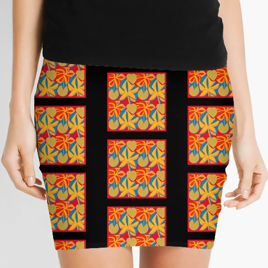 Vibrant Floral Abstract Beauty Women's Mini Skirts