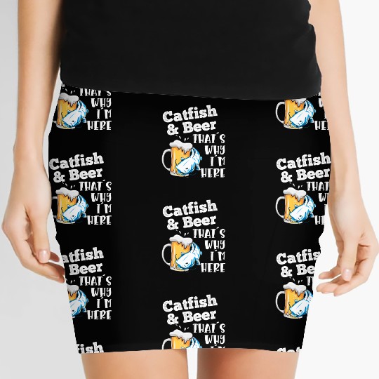 Catfish & Beer That's why I'm here Noodler Waller Women's Mini Skirts