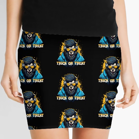 Halloween werewolf Women's Mini Skirts