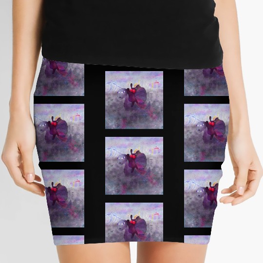 Mothman and Bessie the Lake Erie Monster's Vacay Women's Mini Skirts