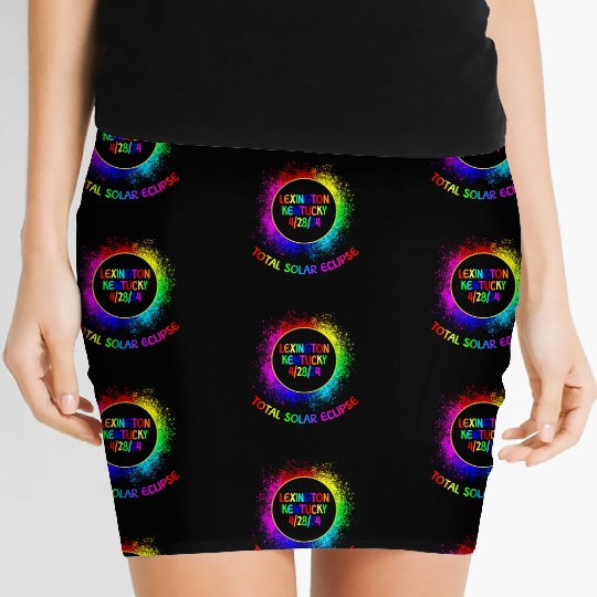 Total Solar Eclipse Lexington Kentucky 4/28/24 Kid Women's Mini Skirts
