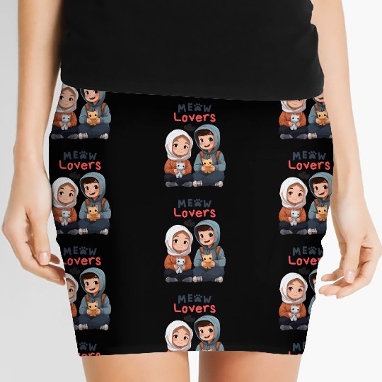 meow lovers Women's Mini Skirts