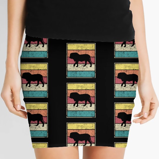 Lion Retro Vintage classic Women's Mini Skirts