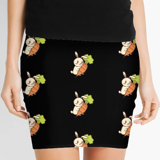 Rabbit And Carrot Women's Mini Skirts