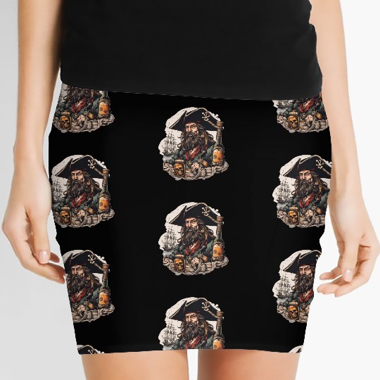 Drunk Pirate / Ahoi / Anchor / Rum / Ship / Boat Women's Mini Skirts